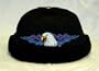Bullet Style Knit Biker Cap with Eagle Logo one size