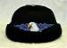 Bullet Style Knit Biker Cap with Eagle Logo one size