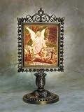 Angel at the Bridge Lithophane Victorian Stand Antique Brass