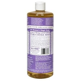 Dr. Bronner's Magic Soaps Pure-Castile Soap, 18-in-1 Hemp Lavender, 32-Ounce Bottles (Pack of 2)