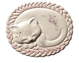 Pfaltzgraff Tea Rose Cat on Rug Trivet