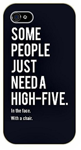 iPhone 6 Funny. Some people just need a high five. In the face. With a chair – black plastic case / Inspirational and motivational by SHURELOCK TM