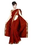 MAROON Exclusive Designer Traditional Ethnic Indian HANDLOOM ART SILK Sari Saree Bellydance