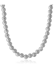 Sterling Silver Diamond-Cut Bead Necklace, 18"