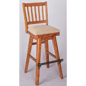 30H Casual Oak Swivel Bar Stool 