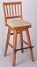30"H Casual Oak Swivel Bar Stool