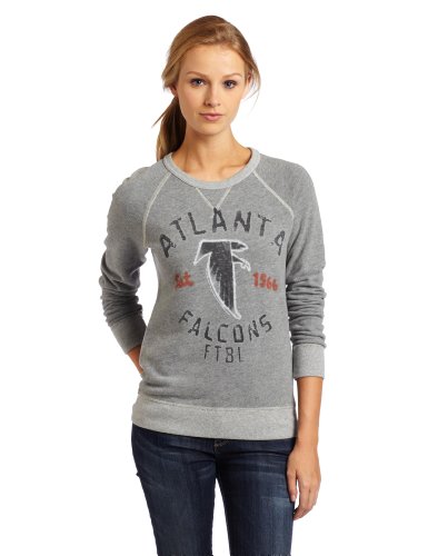 NFL Women's Atlanta Falcons Heather Vintage French Terry Raglan (Grey Heather, Large)