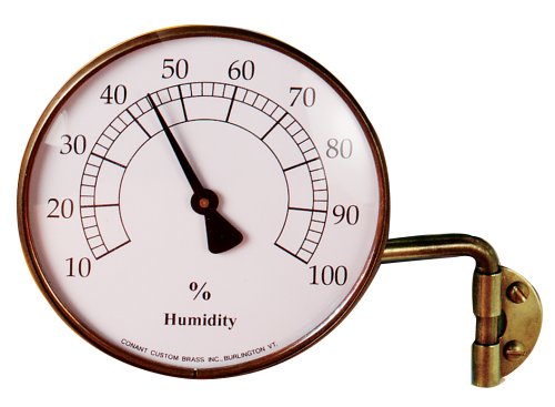 Conant Custom Brass Model H-6a Vermont Antiqued Brass Dial Hygrometer