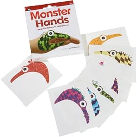  Temporary Tattoo Monster Hand Puppets 8-Pack