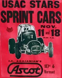 1972 J.C. Agajanian's Ascot Sprint Car Poster Print