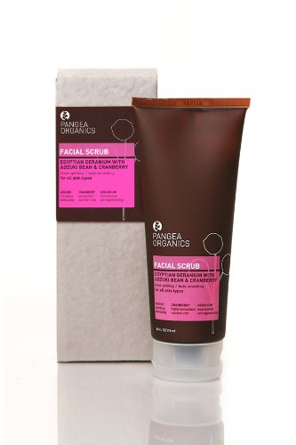 Pangea Organics Facial Scrub - Egyptian Geranium with Adzuki Bean & Cranberry, 3.8 oz