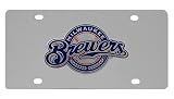 Milwaukee Brewers MLB Stainless Steel Logo License Plate