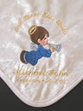 SOOTHYS Crushed Velvet Personalized Christening Baby Blanket With Embroidery