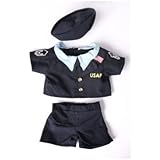 Air Force Uniform Outfit Teddy Bear Clothes Fit 14" - 18" Build-a-bear, Vermont Teddy Bears, and Make Your Own Stuffed Animals