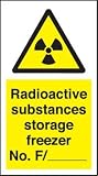 Hazard Sign - Radioactive Substances Storage Freezer (Self Adhesive Vinyl / 180x100mm)