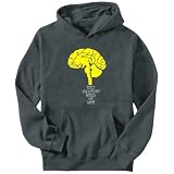 Hoodie Mens Dark Silver Tenor Saxophone keeps me sane Instruments Medium