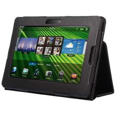 CE Compass Black Flip Leather Case Cover Stand For Blackberry Playbook