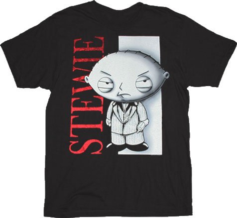 Family Guy Stewie Black and White Scarface Parody Black T-shirt Tee
