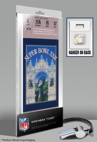 Super Bowl XXII (22) Mini-Mega Ticket