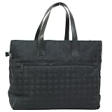 (中古)(廃盤激レア)(シャネル)CHANEL ロゴプリント付きトートバッグ (ボヤージュ・ニュートラベルライントート) ブラック 並行輸入品 シャネル 中古