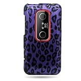 Hard Snap-on Shield With BLACK PURPLE LEOPARD Design Faceplate Cover Sleeve ....