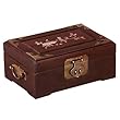 Handmade Mother Of Pearl & Wood Jewelry Box With Mirror - Chinese Tree Peony Design