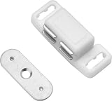 Catch, Magnetic With Plastic Case, White, 3/4 X 1 5/8 High
