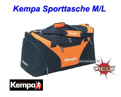 Kempa Handball Teambag / Sporttasche M/L, marine/orange