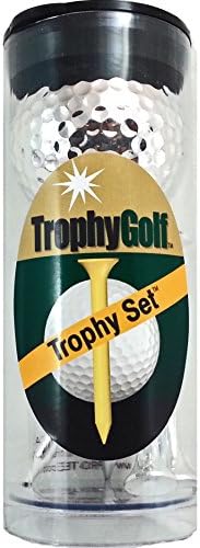 Trophy Golf Set 1 Golf Ball and 6 Tees, Silver