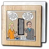 Rich Diesslins Funny General - Editorial Cartoons - Al Gore Carbon Offsets for Han Solo in Carbonite - Tile Napkin Holders