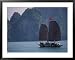 Junk Sailing, Ha Long Bay, Vietnam Framed Art Poster Print by Keren Su, 39x31