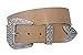 Western Rhinestone Buckle Plain Leather Belt