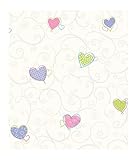 York Wallcoverings JE3571SMP Friends Forever Colorful Hearts 8-Inch x 10-Inch Wallpaper Memo Sample,