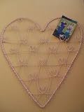 PINK WIRE HEART MUTI PHOTO CARD DISPLAY HOLDER