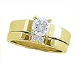 14K Yellow Gold Diamond Wedding Set - 0.56 Ct.