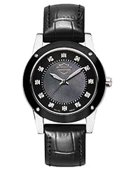 Harley-Davidson® Womens Bulova Wrist Watch. 16 Diamonds. Mother-of-Pearl dial. 78R100
