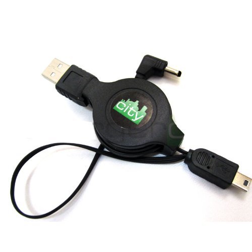 ChargerCity OEM Extended 4'FT USB Cable with Charger Extention for Sony Digital Reader eBook PRS-300 PRS-305 PRS-500 PRS-505 PRS-600 PRS-605 PRS-900 PRS-905 Touch Reader Daily Pocket Edition (ChargerCity Manufacture Direct Replacement Warranty)