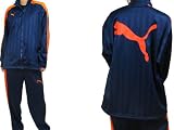 PUMA <strong>プーマ</strong> スパークロンストライプ ジャージ ジャケット＆パンツ　上下セット　862220-75-862221-75　ネイビー×オレンジ