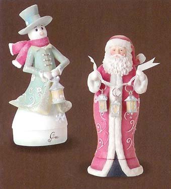 Pack of 4 Gina Freehill Santa Claus & Snowman Christmas Figure Message Boxes Pack of 4 Gina Freehill Santa Claus & Snowman Christmas Figure Message Boxes