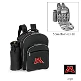 Minnesota Golden Gophers NCAA Sorrento Insulated Picnic Backpack (Black/Grey)