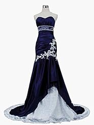 Lace-Up Mermaid Taffeta/Tulle Prom Dress/Wedding Dress 