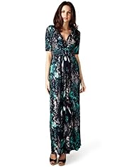 Per Una Abstract Print Pleated Maxi Dress