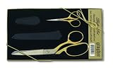 Gingher GSP-14 Gift Set with 3-1/2-Inch Lion's Tail Embroidery Scissors and 8-Inch Dressmaker's Shears, Gold