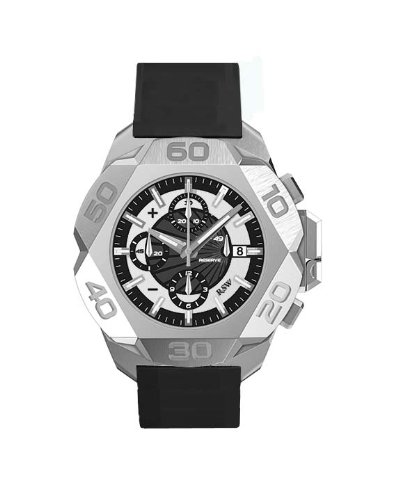 RSW Men's 4450.MS0.R1.PR.15.00 Nazca Automatic Chronograph Black and Silver Dial Sapphire Crystal Watch