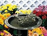 Hummingbird Sundial Birdbath Weathered Bronze