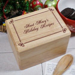 Personalized Holiday Recipe Box