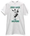 JESUS CHRIST LOVES HEARTS THE DOLPHINS FOOTBALL PRIDE FAN USA T SHIRT jersey