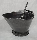 Review Aiden's Hearth  / Deluxe Fireplace Hearth Ash Coal Hod Bin Bucket Carrier & Shovel Set - PEWTER