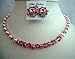 Artisan Jewelry Handcrafted Rose Pearls & Crystal Wedding Jewelry Bridal Necklace Set W/ Genuine Swarovski Pearl & Crystals (brand New)