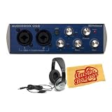 PreSonus AudioBox USB 2x2 USB Recording Interface Bundle with Heaphones and Polishing Cloth